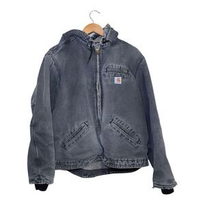 Carhartt Gray Duckwash Sherpa Lined Zip-up Hooded Jacket Size XXL (20) Women's
